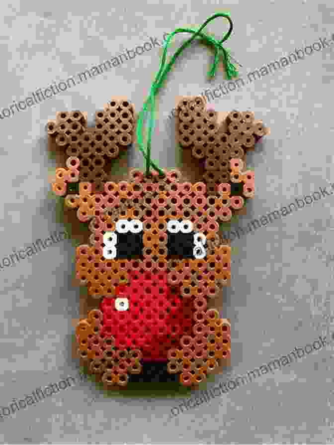 A Beaded Christmas Ornament Cover With A Reindeer Pattern. The Adoration: A Beaded Christmas Ornament Cover For You To Make