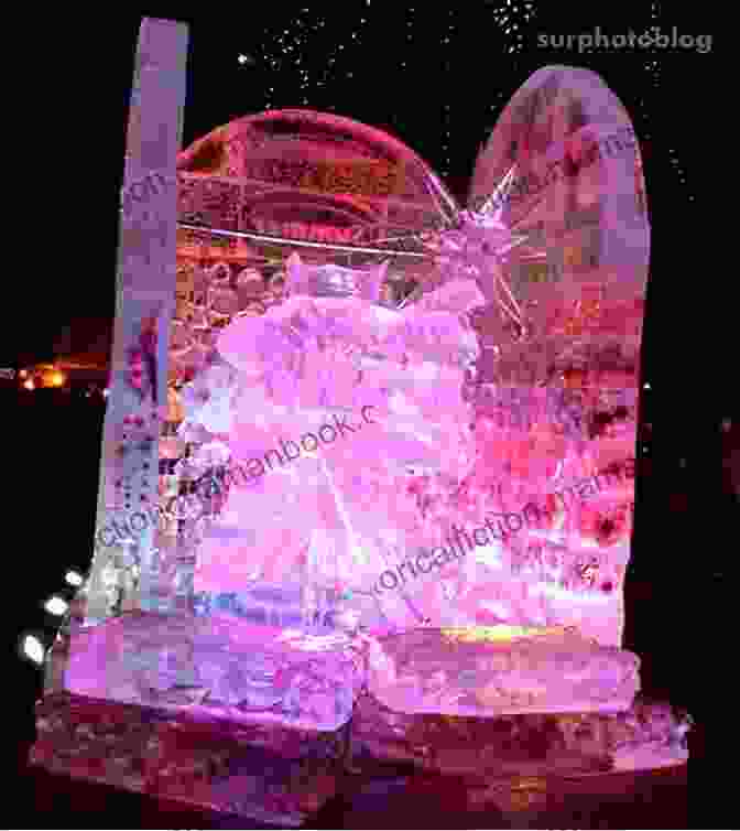 A Haiku Inspired Ice Sculpture Depicting A Lush Summer Landscape With Blooming Flowers And A Distant Mountain. Haiku Ice (Haiku Seasons) Hennadii Mykhailenko