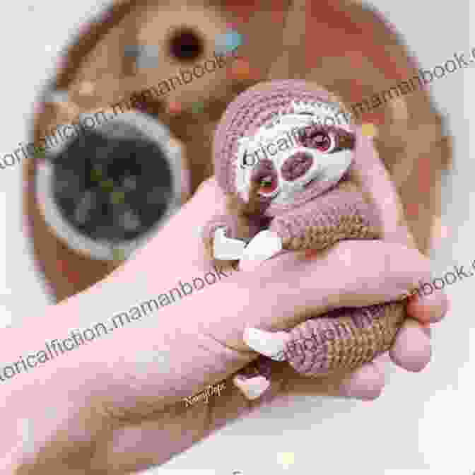 Finished Crochet Sloth Amigurumi, Showcasing Its Intricate Details And Adorable Expression Sloth Crochet Pattern Amy Gaines